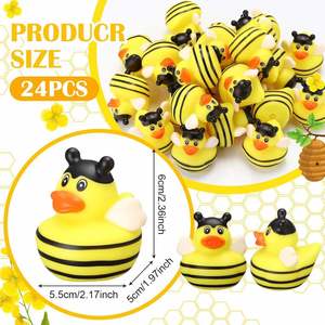 Promotional Low Price Assorted Design 2 Inch Custom Logo Bulk Vinyl Squeaky Yellow <b>Bath</b> Toys Rubber Duck - Product Image 3