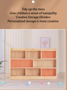 Armoire d'angle en bois massif pour les ensembles d'école maternelle - Product Image 5