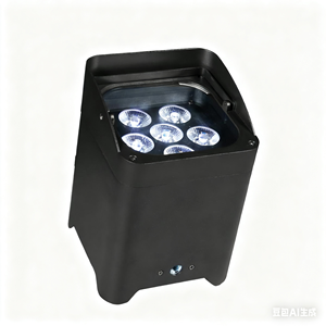 6X18W 6-en-1 RGBWAUV Lumières de scène Par sans fil DMX512 Alimentées par batterie LED Uplight Application/WiFi Télécommande pour les mariages et les fêtes via téléphone - Product Image 3