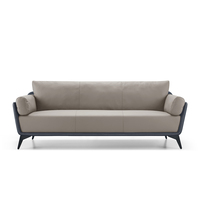 Mobilier de bureau minimaliste commercial contemporain luxueux canapé de bureau en cuir de luxe au design moderne