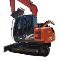 Excavatrice sur chenilles hydraulique Hitachi EX70 d'occasion de 7 tonnes, engin lourd pour la construction, moteur EPA, garantie 1 an, roulement inclus