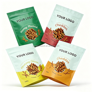 Custom Self Sealing <b>Bag</b> For Food Biscuit Candy With Transparent Window Heat Seal Resealable Snack <b>Packaging</b> <b>Bag</b> - Product Image 5