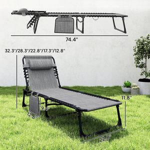 <span class=keywords><strong>Chaise</strong></span> longue pliante, <span class=keywords><strong>chaise</strong></span> longue de patio <span class=keywords><strong>pour</strong></span> bronzer, <span class=keywords><strong>chaise</strong></span> longue d'extérieur - Product Image 6