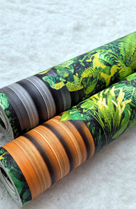 Bán Hot bằng gỗ kết cấu trang trí hình nền với màu xanh lá cây để lại hình nền 53cm PVC hiện đại 3D hình nền cho trang trí nội thất - Product Image 6