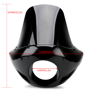 Accesorios de modificación de motocicleta adecuados para Harley Dyna Fat <span class=keywords><strong>Tyrant</strong></span> 883 1200 cubierta de cabeza de faro cubierta protectora de cabeza de cerdo - Product Image 3