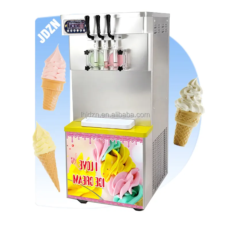 Softserve Icream Maker Sorbet Glace Italienne Eismaschineバッチ冷凍庫商用ロールセルフサービスアイスクリームマシン