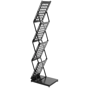 Porte-revues debout au sol en métal poche brochure littérature support support pliable présentoir pour <span class=keywords><strong>librairie</strong></span> - Product Image 2