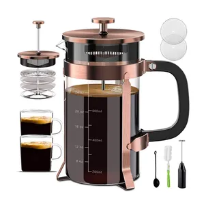 Oem Odm Eco-friendly Bpa Free Portable 34 Oz Glass Espresso French Press Coffee Tea Maker