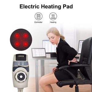 Natural Jade Stone Electric Heating Massage Cushion Back Waist <b>Hip</b> Foot Warmer <b>Pad</b> PU Leather Temperature Control - Product Image 3