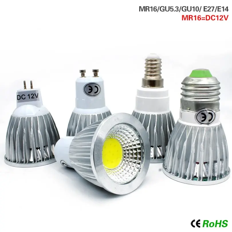COB LED E14 LED lamp E27 LED bulb AC 220V dimmer GU10 GU5.3 9W 12W 15W MR16 12V Lampada LED Spotlight Table lamp Lamps light