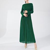 PLEAT Miyake Chic Unique Haut de Gamme Écologique 100% Polyester Infroissable Respirant Décontracté Naturel Grande Taille Africain Maxi ODM