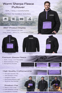 Sudadera de Forro Polar Sherpa Personalizada, Cálida, Suave y Cómoda, con Cierre de Cremallera, Ideal para Actividades al Aire Libre - Product Image 2