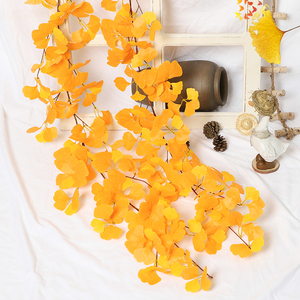 Artificial Ginkgo <b>Leaves</b> <b>Decorative</b> Flower 100cm 200cm Silk Flower Handmade For Pipe And <b>Wall</b> <b>Decoration</b> - Product Image 4