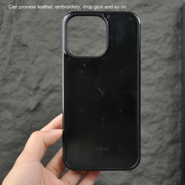 2D Sublimation Blank Anti slip Particle Texture TPU Matte PC With Groove Inside & Outside Phone Case for Custom 3D Print/Leather