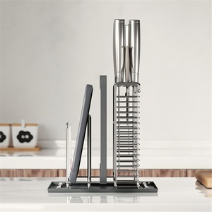 304 Stainless Steel <b>Kitchen</b> Towel Holder Rack Double Tier Waterproof Modern Countertop <b>Storage</b> - Product Image 3