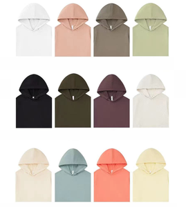 Jersey personalizado con capucha en blanco sólido de ajuste holgado de algodón de alta calidad para hombre - Product Image 6