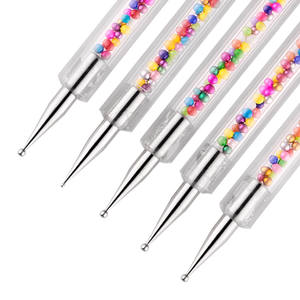 Kit d'outils de manucure, ensemble de 5 pièces, Gel UV, peinture, dessin, Art des ongles, Point, stylo, <span class=keywords><strong>Caviar</strong></span> acrylique, pinceau à 2 voies, décorations de Salon - Product Image 3