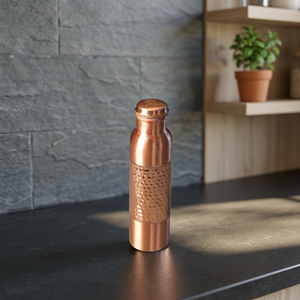 Easy Grip Carbon Steel Sport Foldable Eco-Friendly Anti-corrosion Water Bottle Hammered Texture Premium Design Thermal - Product Image 1