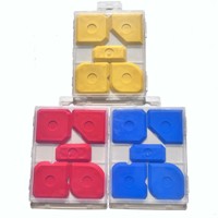 Lot de 5 racloirs à silicone résistants à l'usure pour carrelage, outil de finition et de lissage de mastic