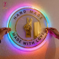 Enseigne en acrylique rétroéclairée 3D avec télécommande, éclairage LED RVB changeant de couleur, enseigne lumineuse pour bar, pub, club, événement, fête, décoration