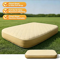 Matelas pneumatique de glamping moderne de luxe avec grande capacité de charge, lit de camping surélevé extra épais pour le couchage en tente extérieure