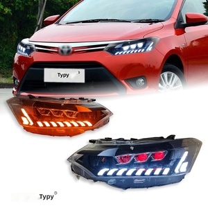 ชุดไฟหน้า TYPY สำหรับ Vios ปี 2014-2016 รุ่น 12V อัพเกรดพร้อมเลนส์โปรเจคเตอร์ LED ไฟเดย์ไลท์แบบ Devil-Eye และไฟเลี้ยวแบบไหล - Product Image 1