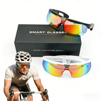 Lunettes de cyclisme 2026 SANVNET SNT STRIDE avec caméra anti-tremblement 8MP, étanches IPX-6, commande vocale, charge rapide Type-C, IA