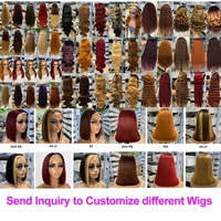 Perruque Bob Lisse Double Tiré, Cheveux Humains Vierges Bruts Alignés Cuticules à 100 %, Perruques Frontales en Dentelle HD Complète 13x4 en Gros pour Femmes Noires