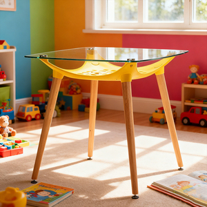 Mesas de Comedor con Patas de Madera, Ajustables en Altura, con Múltiples Opciones de Materiales, Almacenamiento Hueco Debajo de la <span class=keywords><strong>Mesa</strong></span>, para Balcón - Product Image 2