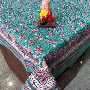 Trending Design Handmade 100% Cotton <b>Table</b> Cover Floral Design <b>Place</b> <b>Mat</b> for Outdoor Use Wedding Party & Home for Outdoor Space - Product Image 1