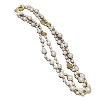 Bling bijoux or rempli chapelet perles collier moderne vierge marie croix diamant perle chrétien religieux Style chaînes en or