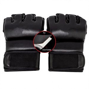 ถุงมือฝึกซ้อม MMA หนัง PU แบบครึ่งนิ้ว สำหรับปิดนิ้ว แห้งเร็ว ระบายความชื้นได้ดี ใช้ได้ทั้งชายและหญิง สำหรับชกมวยและศิลปะการต่อสู้ - Product Image 1