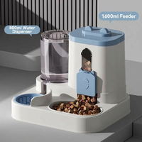 Ensemble de gamelles pour animaux de compagnie tout-en-un en plastique avec bac à nourriture et réservoir d'eau à base stable pour la vente en gros