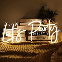 Enseigne lumineuse LED néon « Lets Party » de CARREY, décoration de bar, enseigne lumineuse néon pour magasin et bar