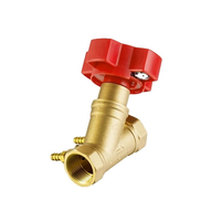 Vanne de régulation manuelle en laiton et bronze DN15-DN65 à structure de type vanne de retenue pour équilibrage dynamique et statique de l'eau et de l'huile