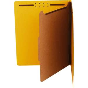 Carpeta Manila Universal 10204 Amarilla de Cuatro Secciones, Tamaño A5, Archivador de Clasificación de Cartón Metálico con Letras, 10/Caja - Product Image 3