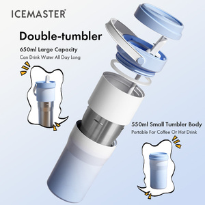 IceMaster 650ml Foldable Design 304 Stainless Steel Camping Picnic Usage Sports Metal Soft Touch Water Bottle Insulated - Product Image 5