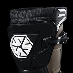 รองเท้าบูทขี่มอเตอร์ไซค์หนังแท้สไตล์วินเทจสีน้ำตาลดำสำหรับผู้ชาย กันน้ำ - Product Image 6