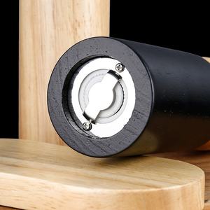 Molinillo de condimentos multiusos de madera maciza y plástico, molinillo de pimienta gruesa, molinillo de sal en polvo, botella, sal marina, herramienta de especias - Product Image 4