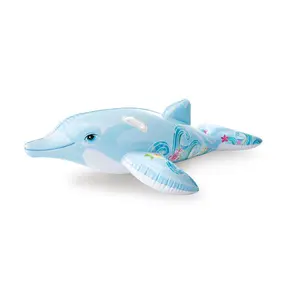INTEX 58535 צף ילדים צף צעצוע עם 2 ידיות כבדות ציפה לבריכה צעצועי כריש מתנפחים