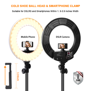 Anillo de luz <span class=keywords><strong>GVM</strong></span>, luz LED de temperatura de color ajustable, luz suplementaria, luz de fotografía de HD-14S - Product Image 2