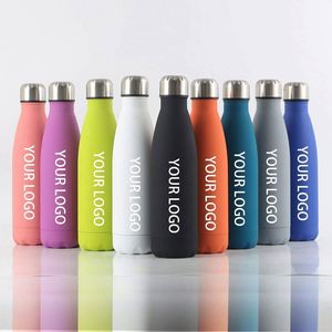 Wholesale 500ml Narrow Mouth Stainless Steel Double Wall Insulated Vacuum <b>Flask</b> Custom 17oz Sport Rubber Paint Yoga Water Bottle - Product Image 1