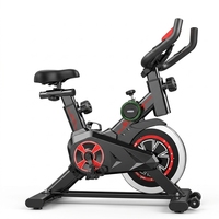Vélo de spinning à résistance par friction avec moniteur Bluetooth, transmission par courroie, volant d'inertie léger pour usage domestique et commercial