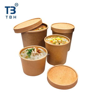 Eco-Friendly Commercial Grade 16oz 460ml Virgin Kraft <b>Paper</b> Disposable Soup <b>Bowl</b> & Bucket Lid Food Grade for Milk Other Foods - Product Image 4