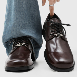 Chaussures Derby Décontractées Noires à Lacets pour Hommes 2026 – Style Rétro Britannique Sophistiqué – Chaussures de Ville de Luxe de Créateur - Product Image 5