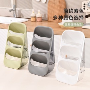 Chopstick Holder Multi Functional Transparent <b>Draining</b> <b>Rack</b> With Divided Sections For Kitchen Use - Product Image 2
