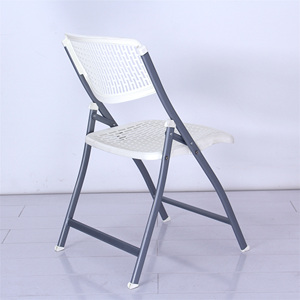 Sillas Plegables Económicas de Fábrica al por Mayor, <span class=keywords><strong>Silla</strong></span> Plegable de Plástico y Metal Negra Transpirable para Eventos - Product Image 6