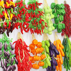 Légumes artificiels de qualité supérieure, suspendus à une ficelle, pour la récolte <span class=keywords><strong>d</strong></span>'automne, <span class=keywords><strong>d</strong></span>écoration, <span class=keywords><strong>ail</strong></span>, maïs, hôtels, fête festive - Product Image 2