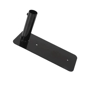 Tùy chỉnh kim loại Cột cờ chủ màu đen sơn tĩnh điện kim loại thép cổng tò vò phụ kiện 18mm 22mm cực cơ sở đứng cho ngoài trời - Product Image 5