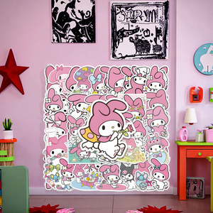 50 Piezas de Pegatinas de PVC con Impresión UV de Fantasía Animada Japonesa para Decoración de Portátiles, Patinetas, con Diseño de Corazón Femenino y Dibujos Animados de My Melody - Product Image 4